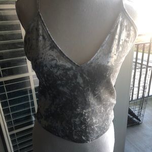 Forever 21 Velvet Crop Top